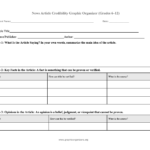 News Article Credibility Graphic Organizer (Grades 6–12)